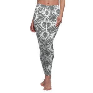 Celestial faces in monochrome a mysterious solar system perfect leggings - 6