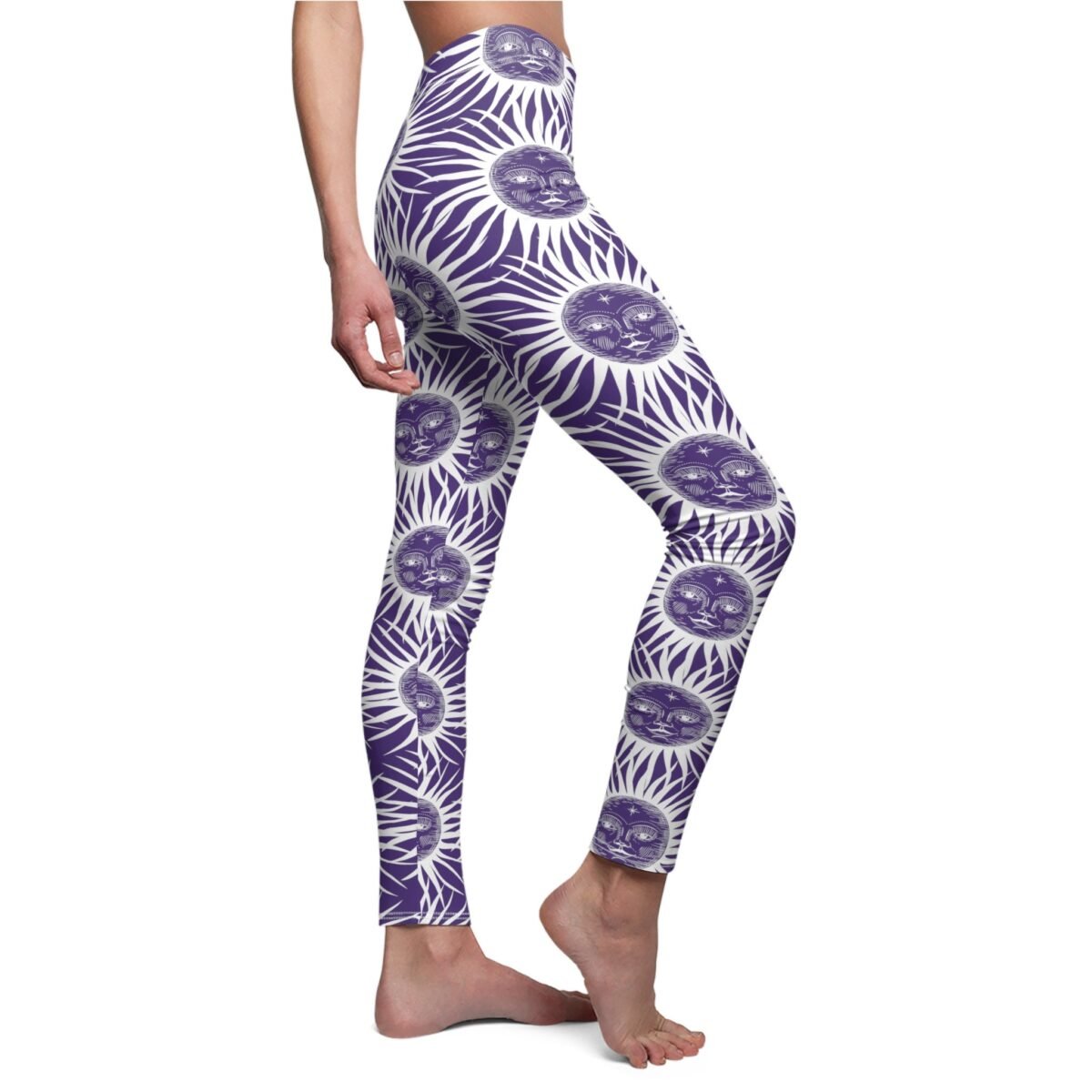 Celestial faces in monochrome a mysterious solar system perfect leggings - 8