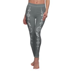 Celestial Sketch Mystical Cosmos Witchy Wiccan Aesthetic Soft Yoga Leggings - 2