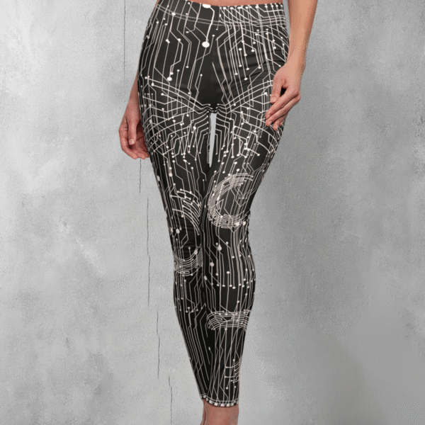 Circuits of future mysterious energy power pagan aesthetic leggings - 1