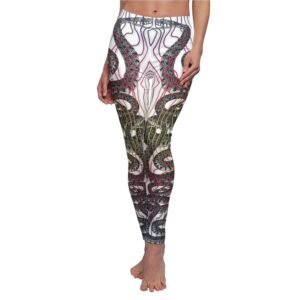 Colorful serpent snake energy pattern dark magical aesthetic witchcraft leggings - 4