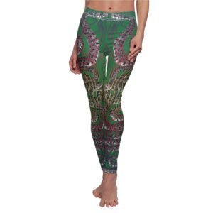 Colorful serpent snake energy pattern dark magical aesthetic witchcraft leggings - 7
