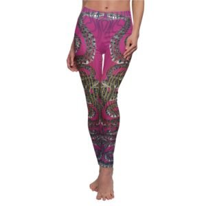 Colorful serpent snake energy pattern dark magical aesthetic witchcraft leggings - 9