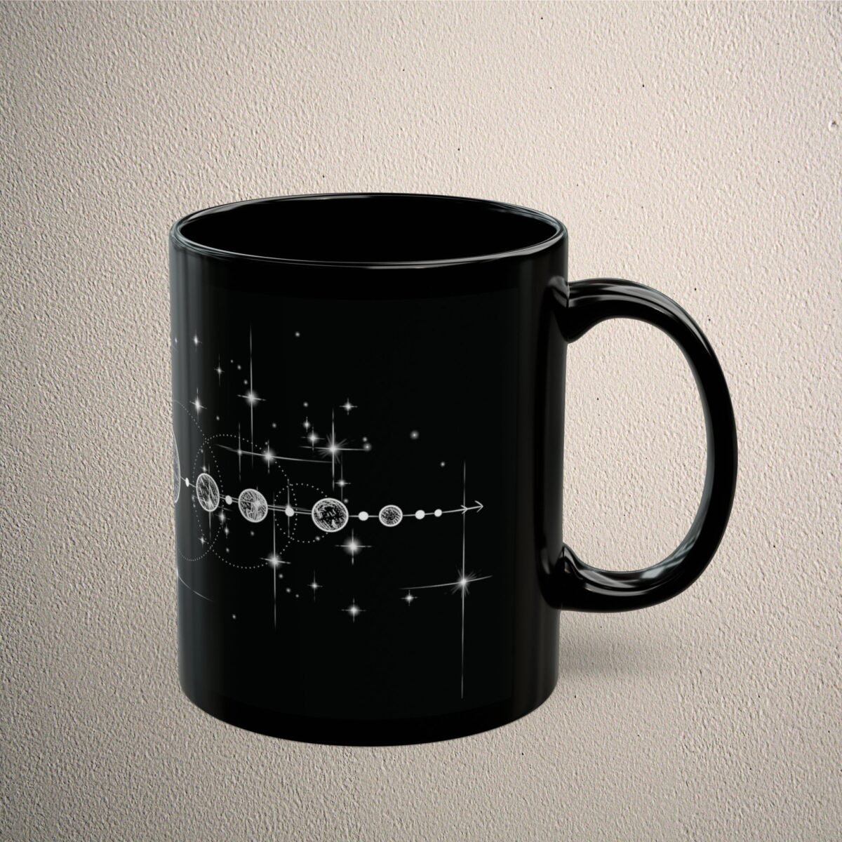 Cosmic planets align celestial pathway starlight lovers drink mug - 3