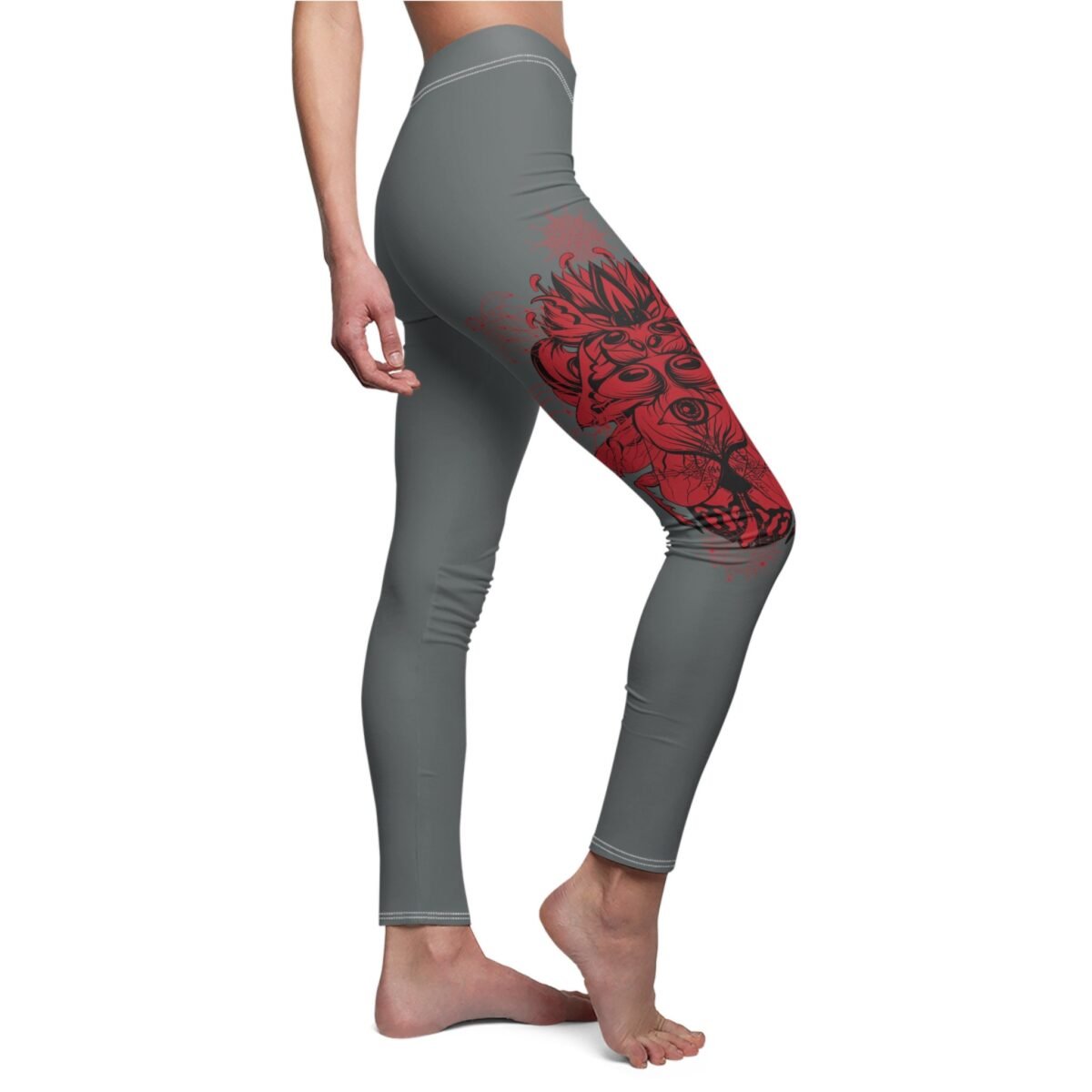 Crimson spirit awakens strength through otherworldly expression dark fantasy leggings - 2
