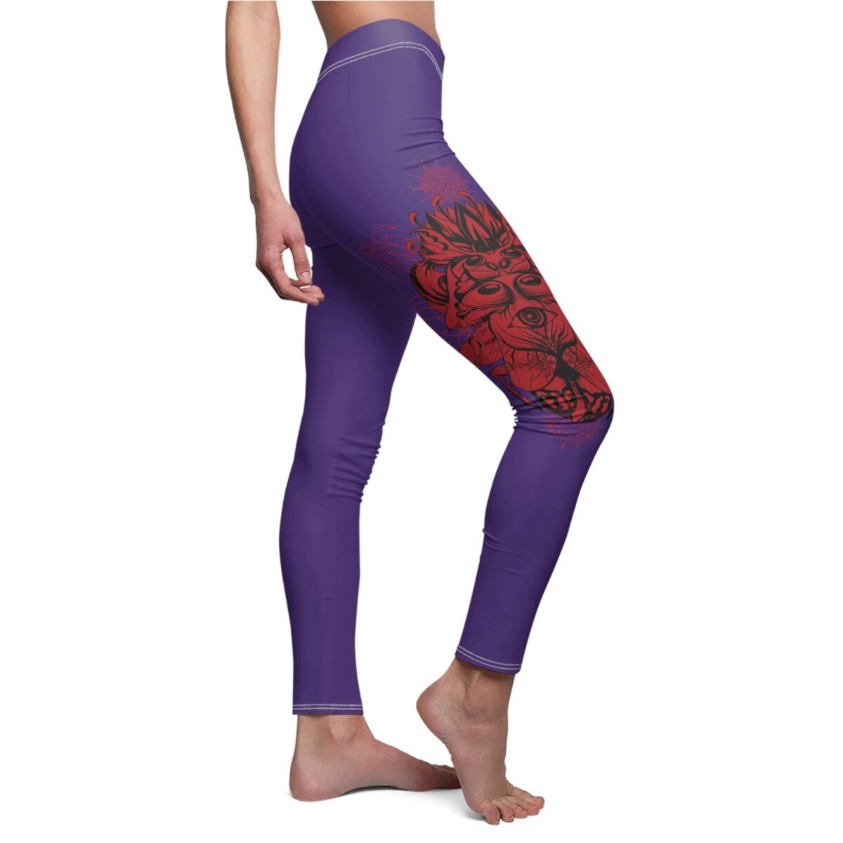 Crimson spirit awakens strength through otherworldly expression dark fantasy leggings - 6