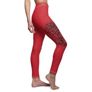 Crimson spirit awakens strength through otherworldly expression dark fantasy leggings - 8