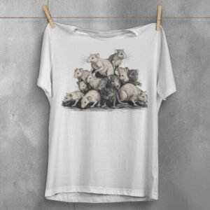 curious gathering thirteen rats king seek shelter together unique t-shirt design, variation 2