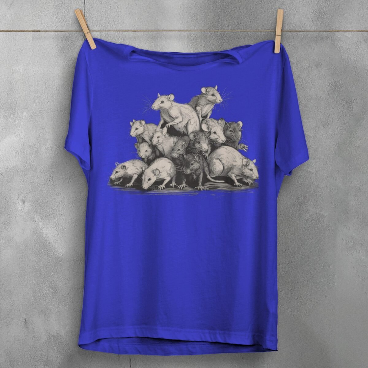 curious gathering thirteen rats king seek shelter together unique t-shirt design, variation 3