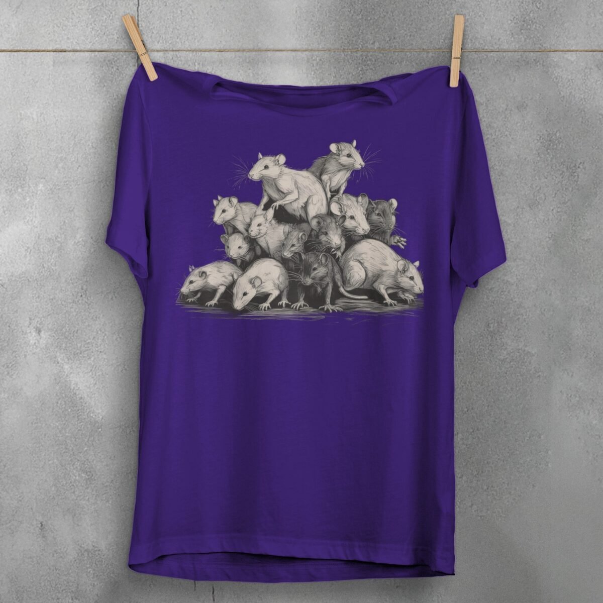 curious gathering thirteen rats king seek shelter together unique t-shirt design, variation 5