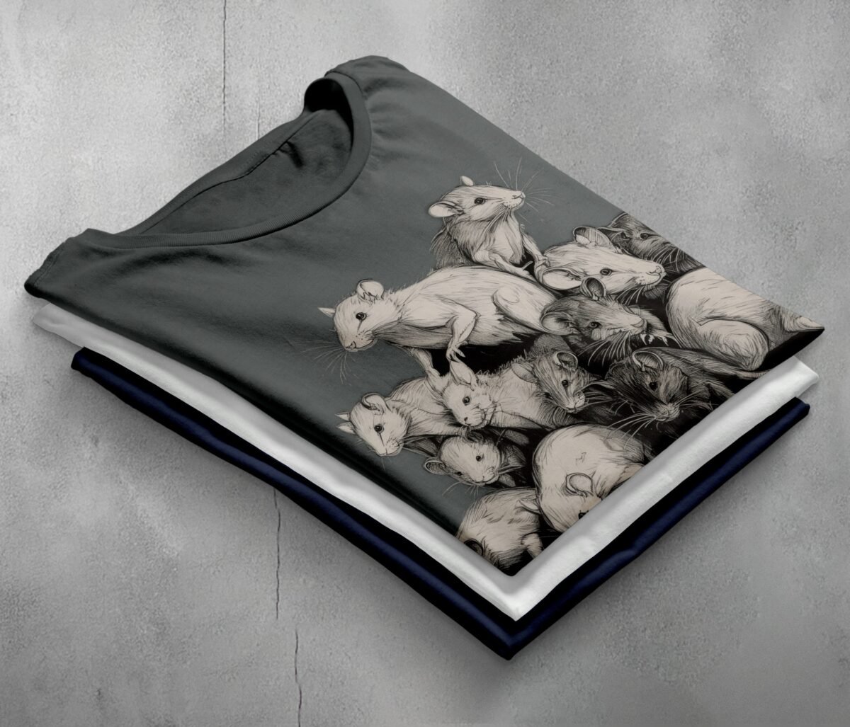 curious gathering thirteen rats king seek shelter together unique t-shirt design, variation 7