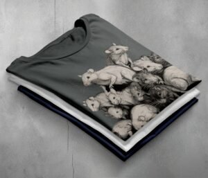 curious gathering thirteen rats king seek shelter together unique t-shirt design, variation 7