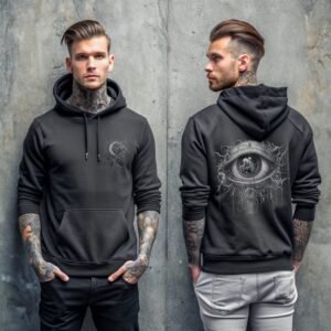 Dark dream moon tree and all seeing eye hoodie - 4