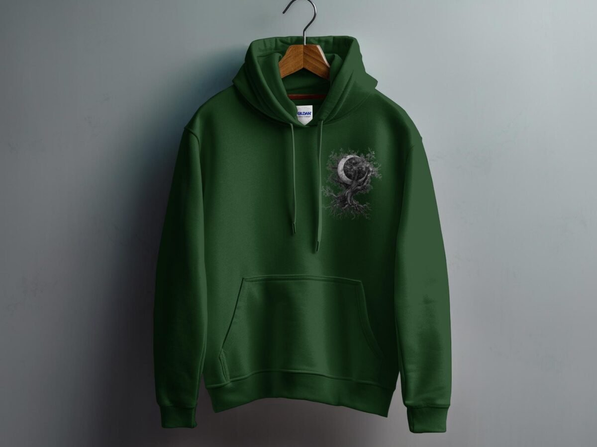 Dark dream moon tree and all seeing eye hoodie - 5