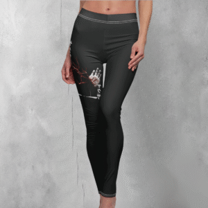 Dark gripping hand reaching in silence for ghoulish occult leggings - 1