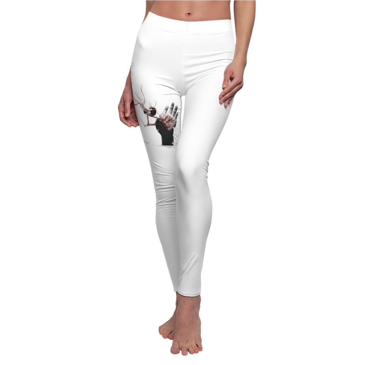 Dark gripping hand reaching in silence for ghoulish occult leggings - 7