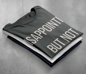 disappointment follows though never surprised dark t-shirt design, variation 7