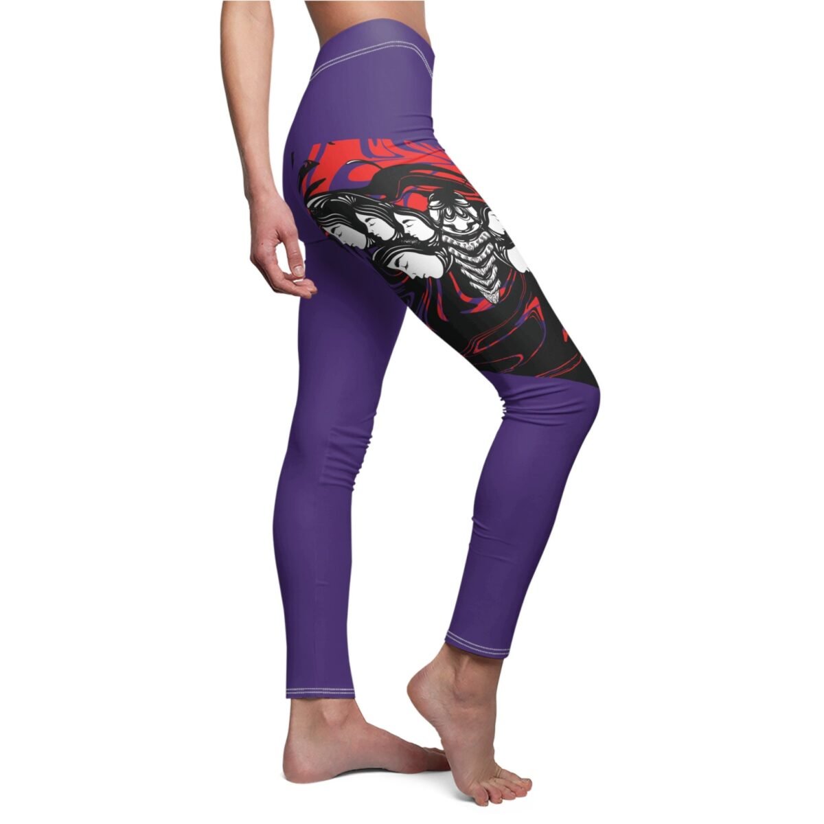 Dreamy female faces chaos in dark gothic death moth eggings - 4