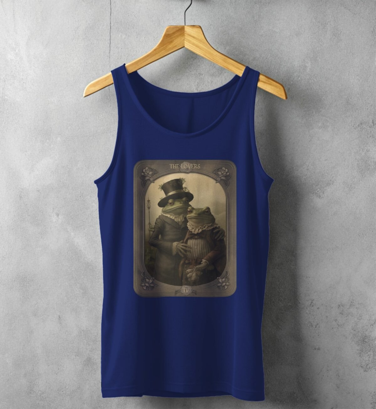 enchanted frogs tarot card sweet unconditional lovers tank top design, variation 2