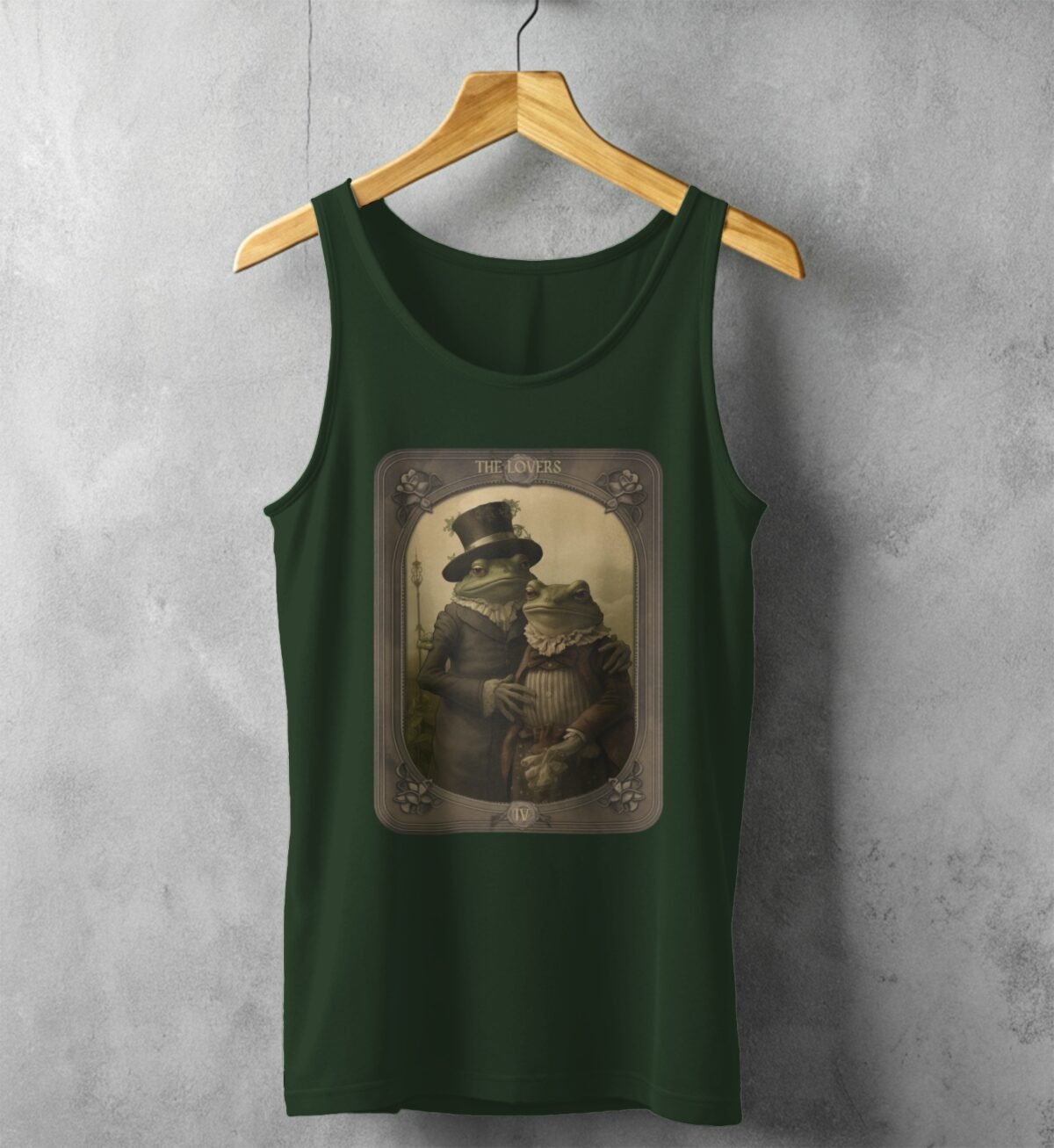 enchanted frogs tarot card sweet unconditional lovers tank top design, variation 5