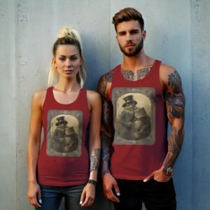 enchanted frogs tarot card sweet unconditional lovers tank top design, variation 8