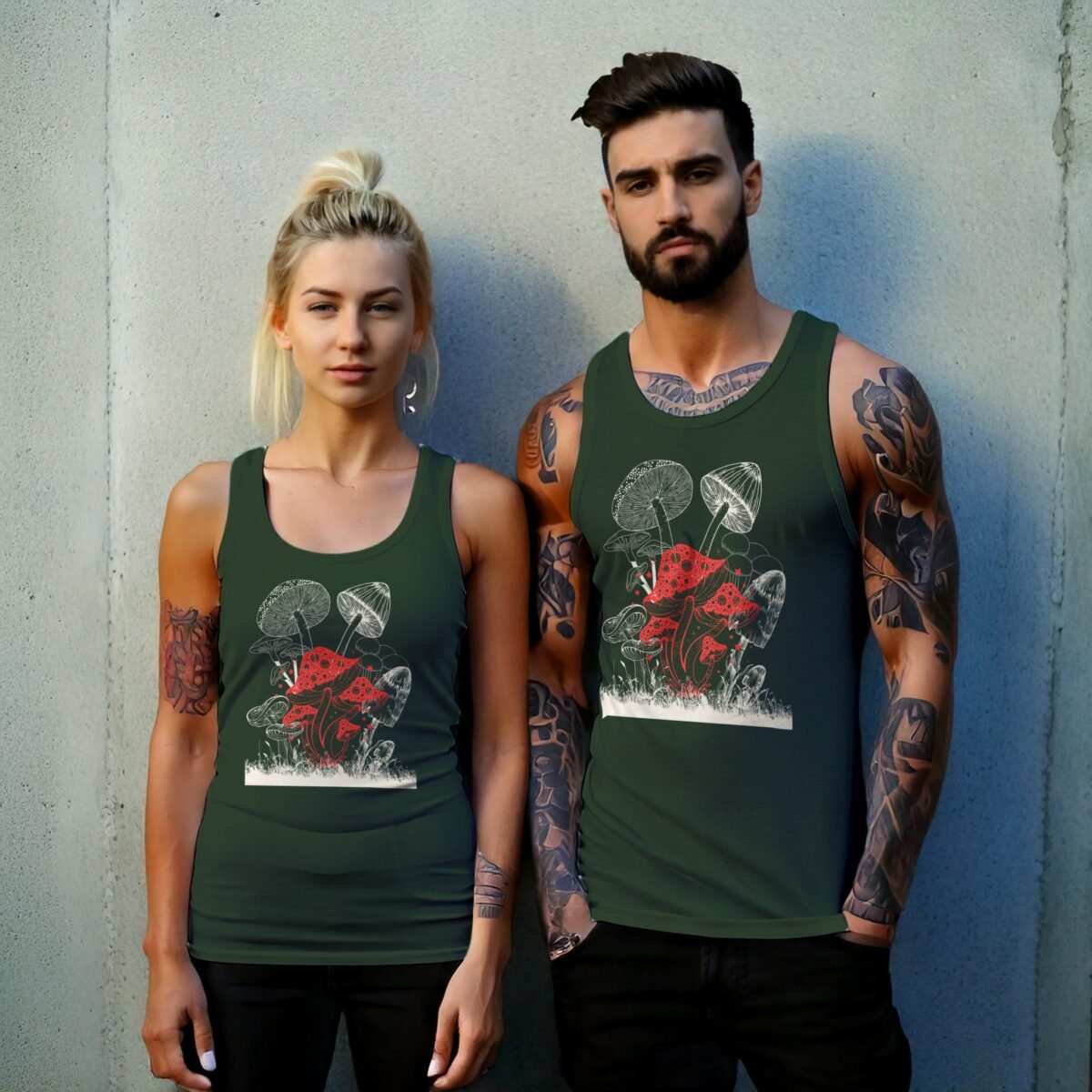 Enchanted Mushroom Forest With Stellar Glimmering Magic Witchcore Tank Top - 6