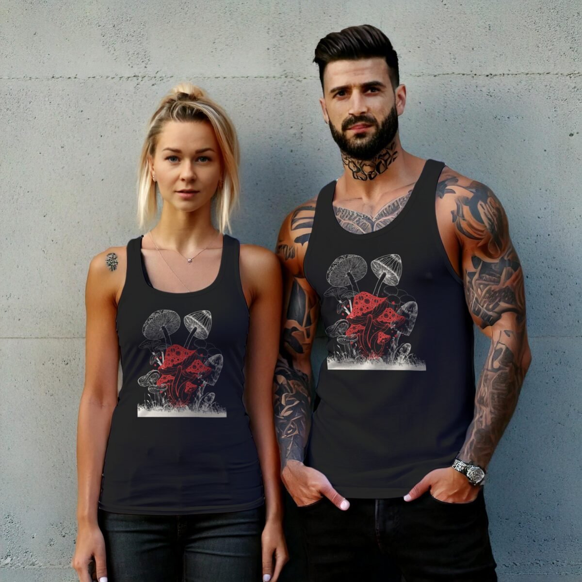 Enchanted Mushroom Forest With Stellar Glimmering Magic Witchcore Tank Top - 7