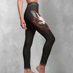 Enchanted rabbit mystical surreal creature magic Alice in wonderland leggings - 1