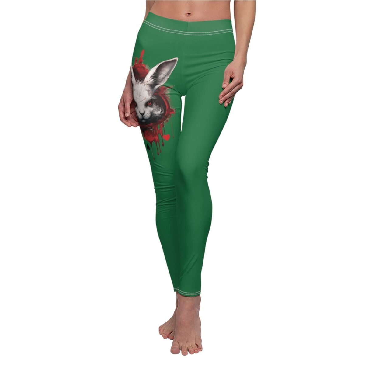 Enchanted rabbit mystical surreal creature magic Alice in wonderland leggings - 7