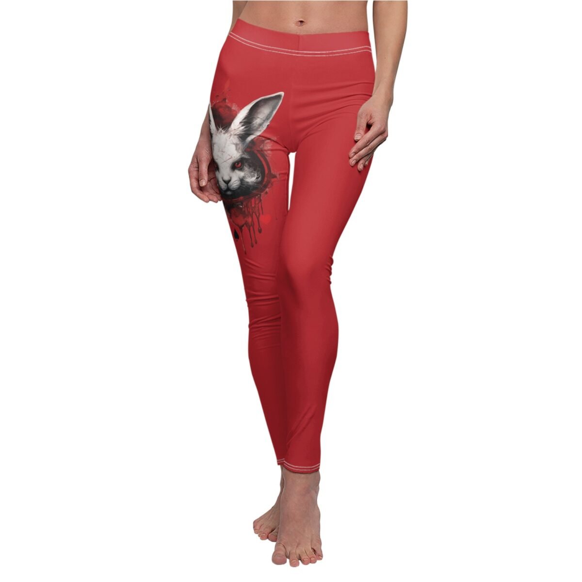 Enchanted rabbit mystical surreal creature magic Alice in wonderland leggings - 8