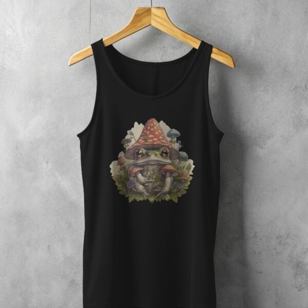 Enchanting Forest Frog Sheltered By Mushrooms Whimsical Nature Tank Top - 1