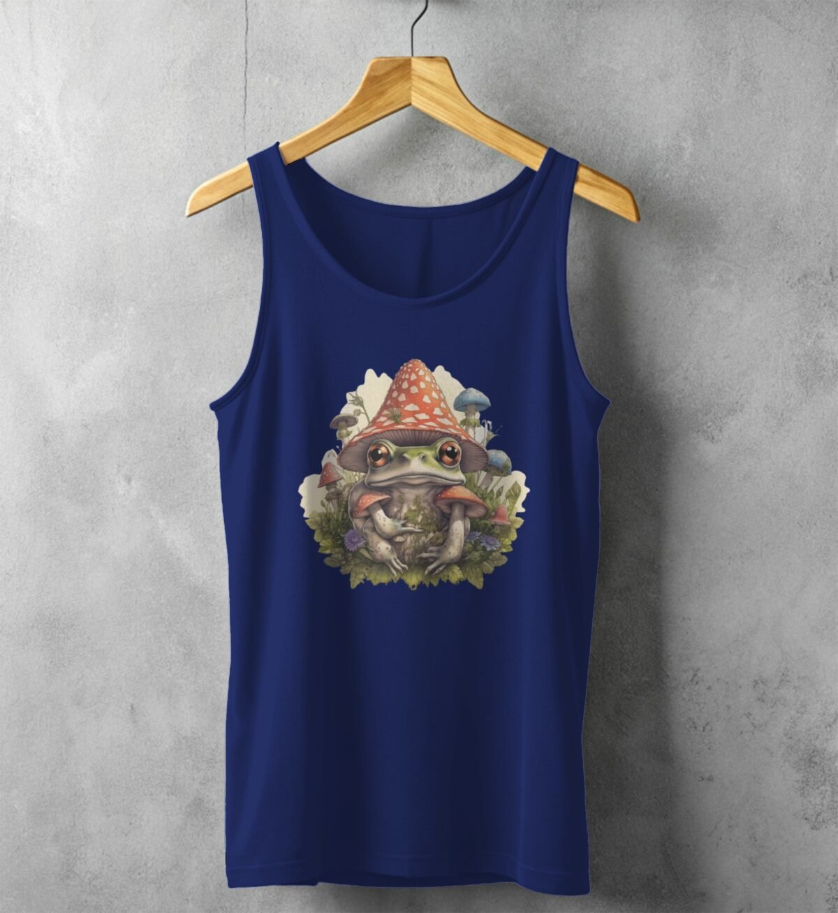 Enchanting Forest Frog Sheltered By Mushrooms Whimsical Nature Tank Top - 2