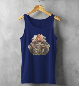 Enchanting Forest Frog Sheltered By Mushrooms Whimsical Nature Tank Top - 2