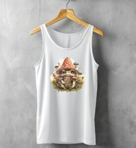 Enchanting Forest Frog Sheltered By Mushrooms Whimsical Nature Tank Top - 4