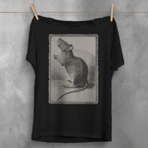 enchanting rat moonlight whimsical forest friend t-shirt design, variation 1