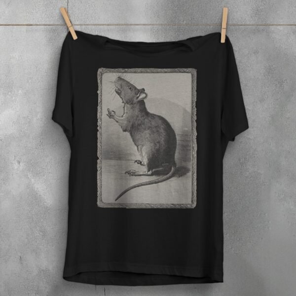 enchanting rat moonlight whimsical forest friend t-shirt design, variation 1