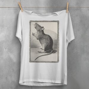 enchanting rat moonlight whimsical forest friend t-shirt design, variation 2