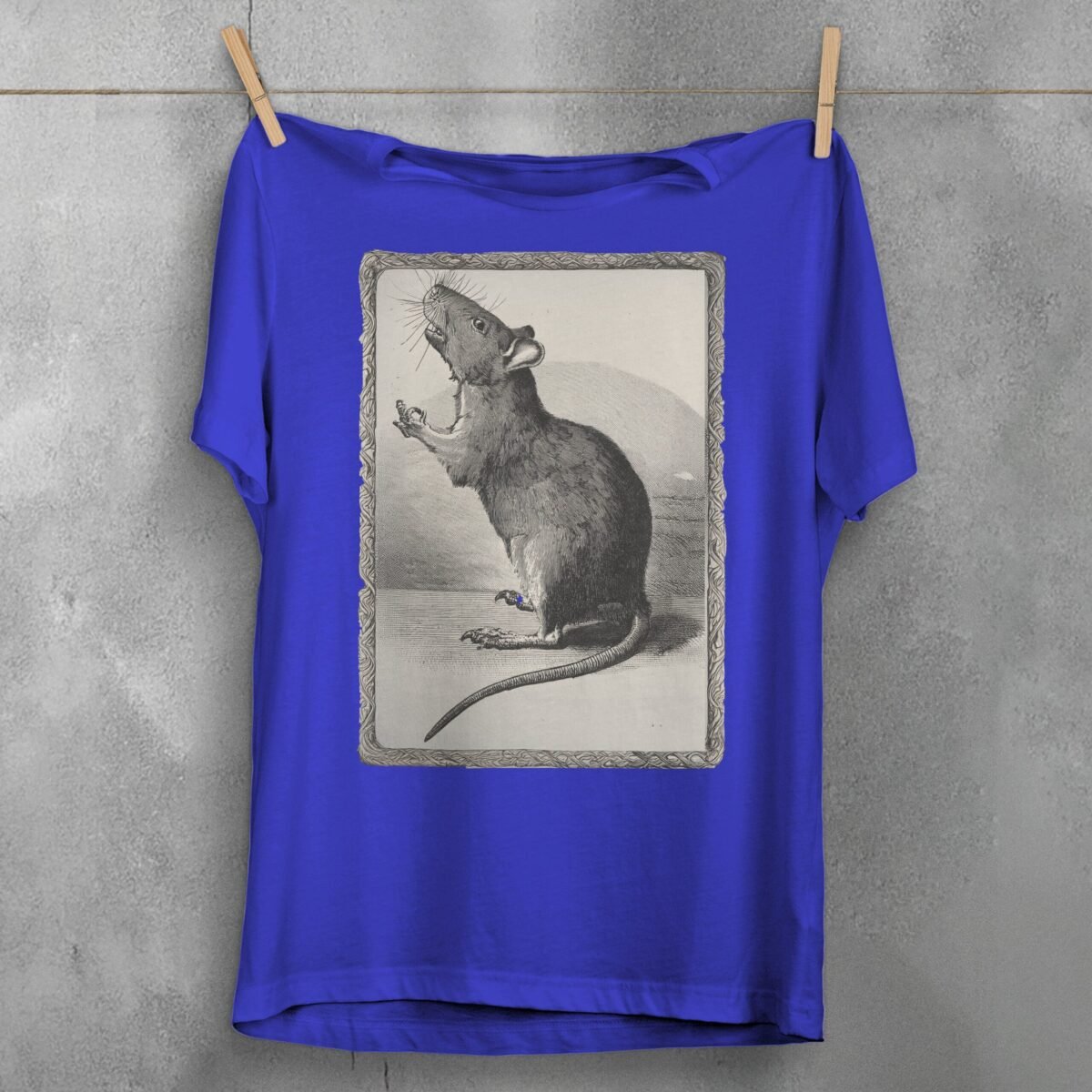 enchanting rat moonlight whimsical forest friend t-shirt design, variation 3