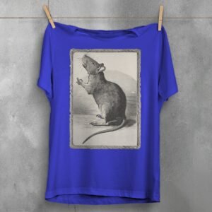 enchanting rat moonlight whimsical forest friend t-shirt design, variation 3