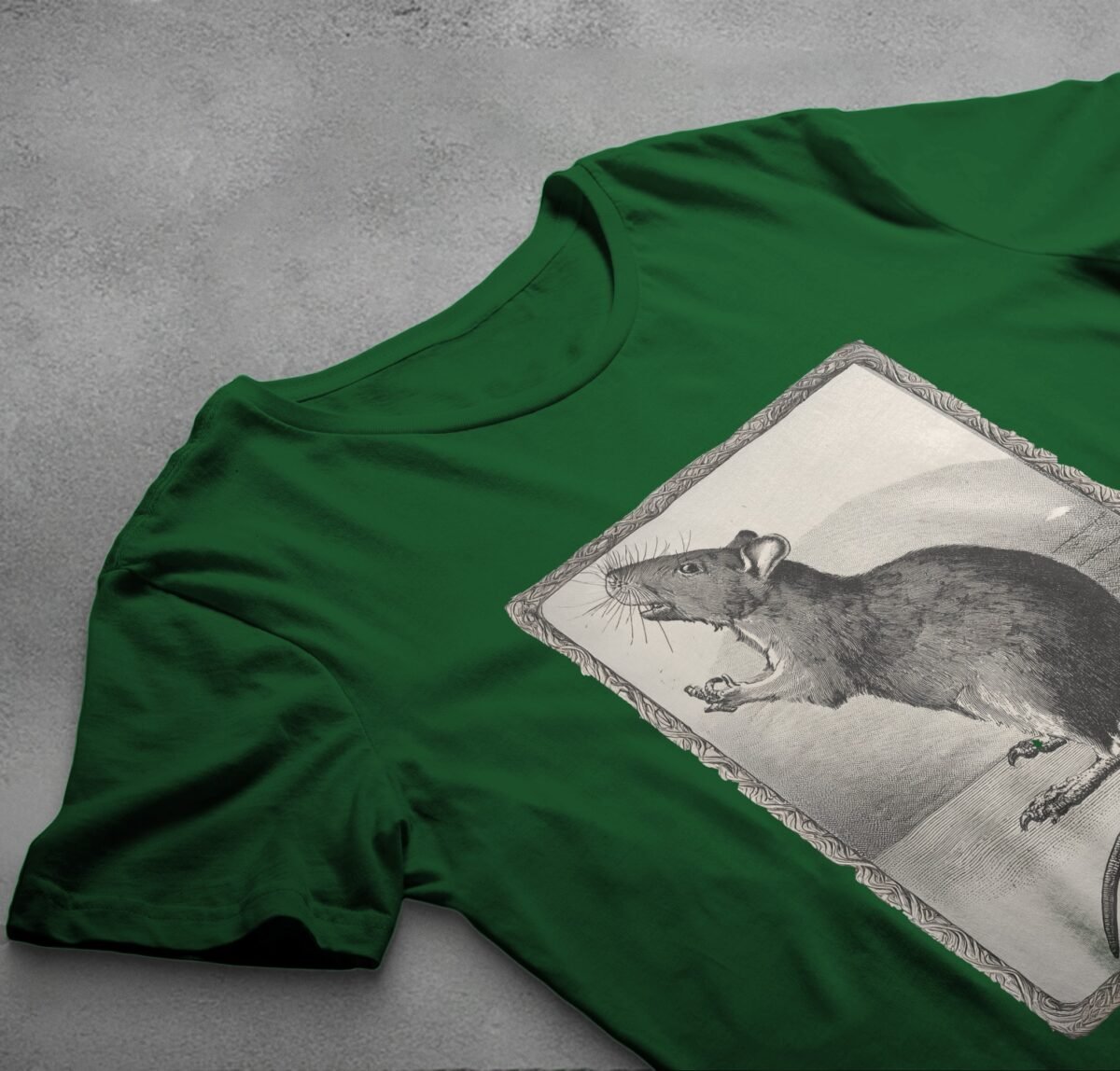 enchanting rat moonlight whimsical forest friend t-shirt design, variation 6