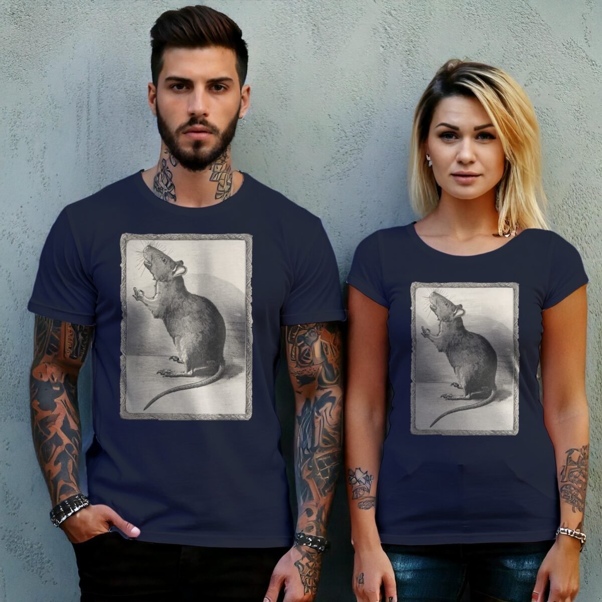 enchanting rat moonlight whimsical forest friend t-shirt design, variation 8