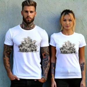 enigmatic rat king pile dark magic spells animal familiar t-shirt design, variation 9