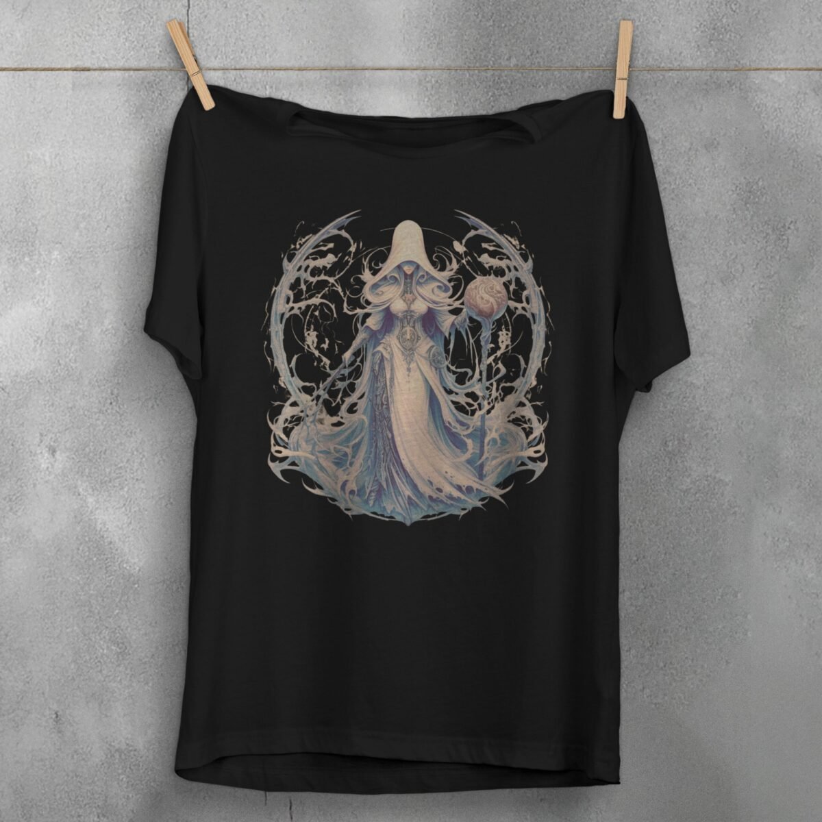enigmatic sorceress orb surrounded bones design design, variation 1