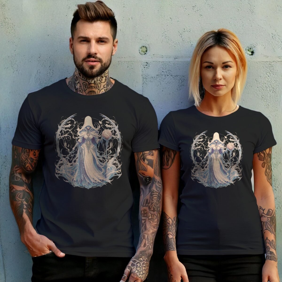 enigmatic sorceress orb surrounded bones design design, variation 10