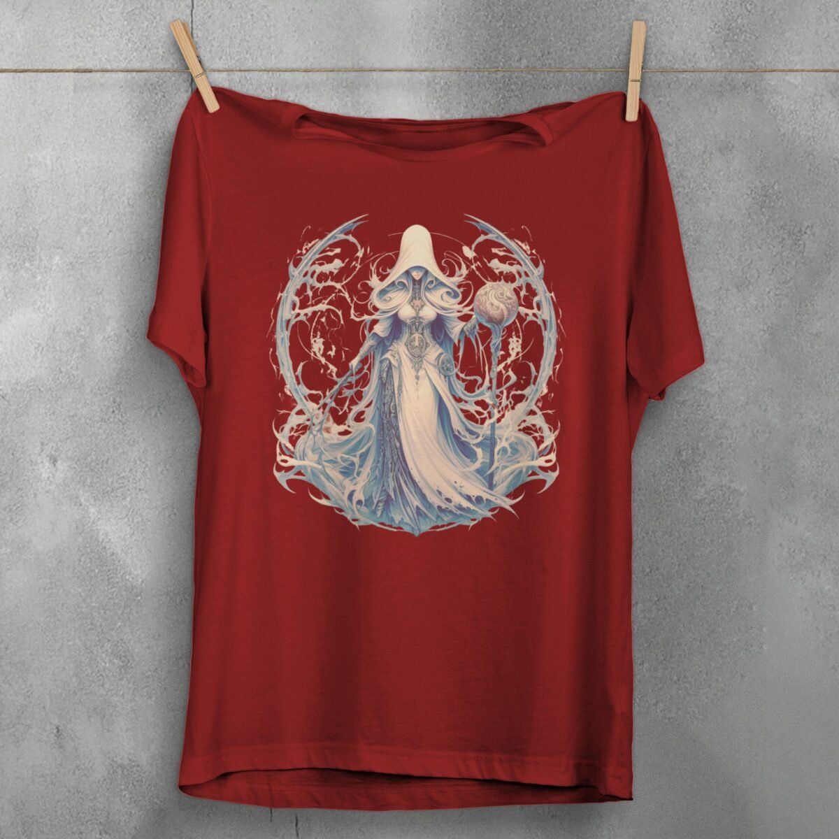 enigmatic sorceress orb surrounded bones design design, variation 4