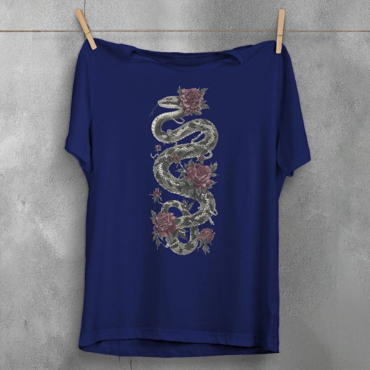 Ensnared in rose thorns the snake sways soft gothic t-shirt - 5