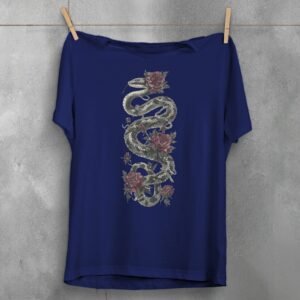 Ensnared in rose thorns the snake sways soft gothic t-shirt - 5