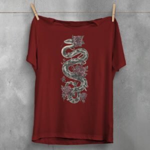 Ensnared in rose thorns the snake sways soft gothic t-shirt - 7
