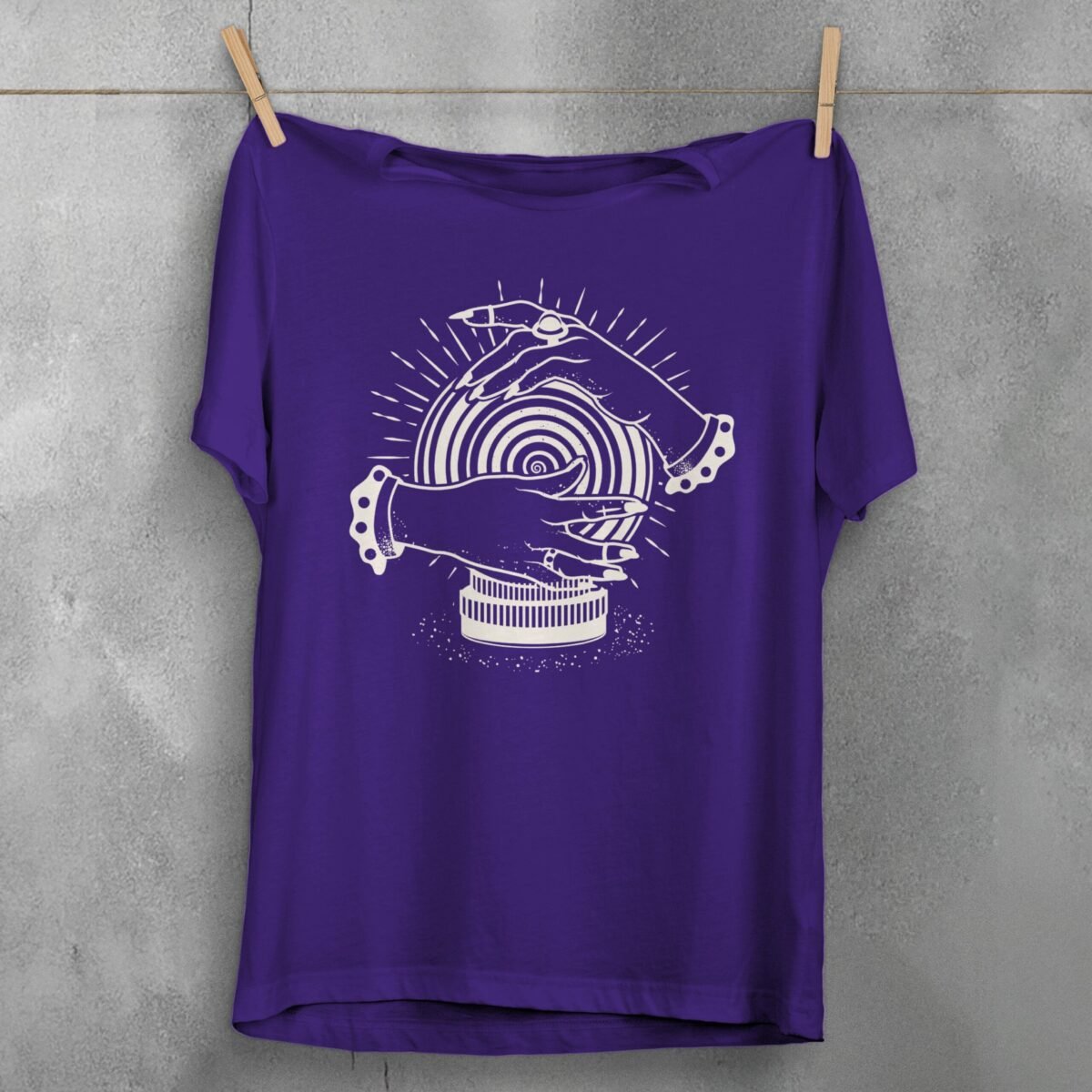 fortune teller hands crystal ball design t-shirt design, variation 5