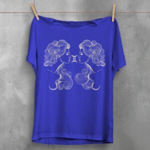 gemini zodiac twins astral energy divination horoscope artwork t-shirt design, variation 3